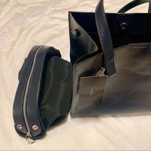 NWT Zara City Bag with Side Bottons